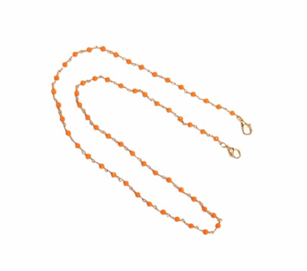 Brillesnor perler – Orange/gull