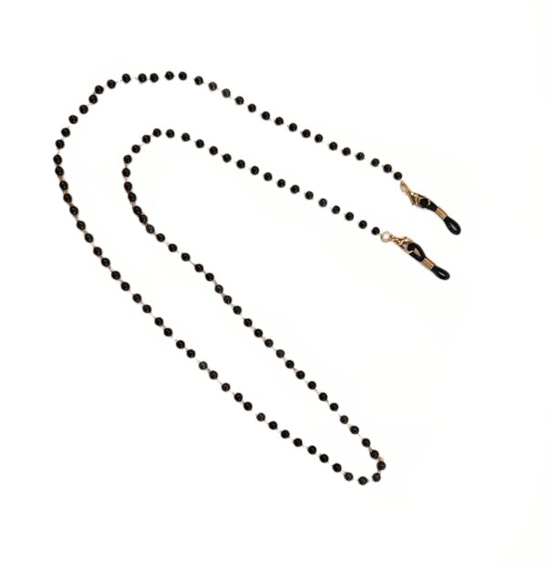 Brillesnor perler – Sort/gull