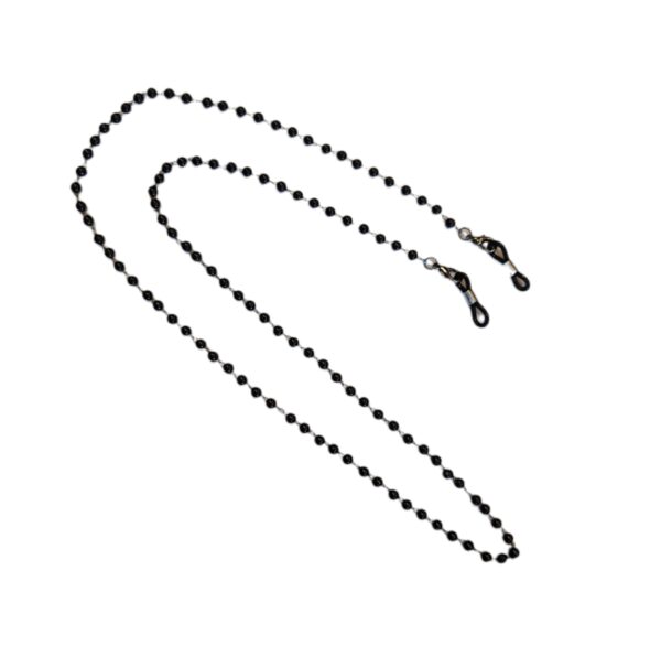 Brillesnor perler – Sort/sølv