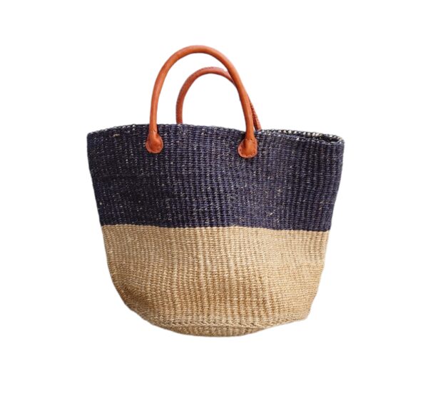 Sisal kurv/handlenett – Natur/sort