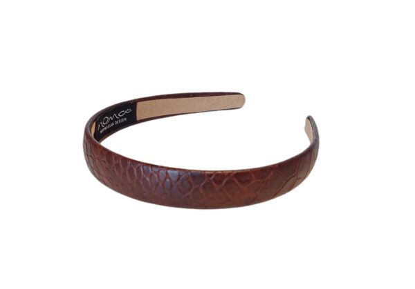 Hårbøyle snake skinn look – Brun