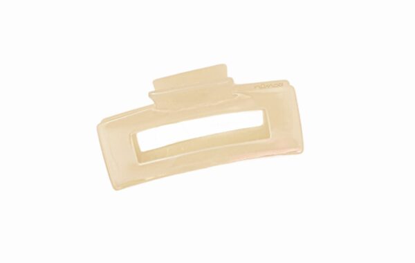 Hårklype firkant ekstra stor – Transparent creme