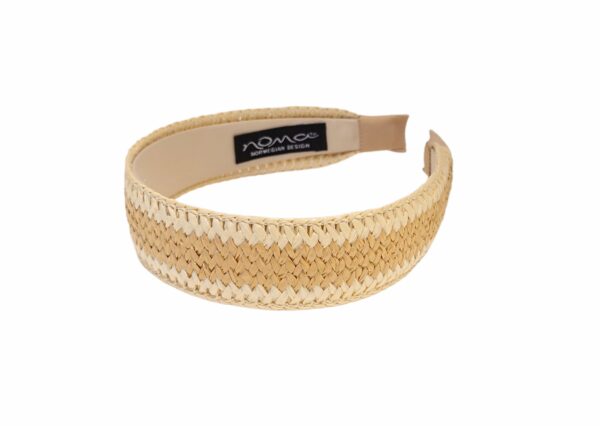 Hårbøyle bast flat tofarget – Lys beige/beige