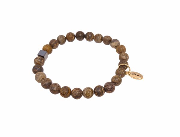 Rock Beads armbånd herre – Bronzite rock
