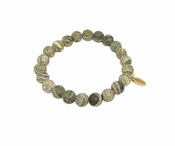 Rock Beads armbånd – Green zebra jasper rock