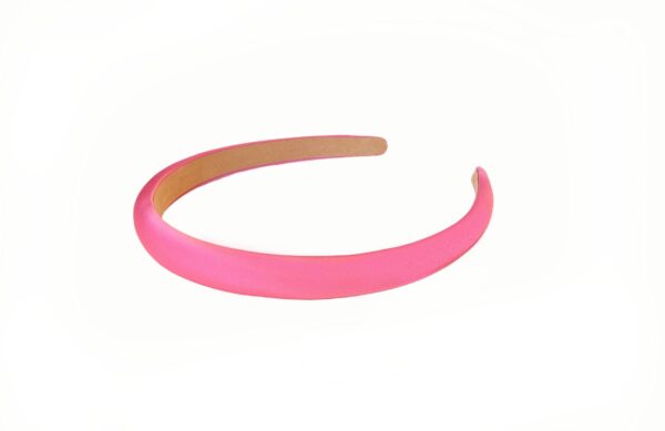 Hårbøyle smal polstret silke look – Rosa