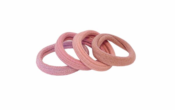 Hårstrikk basic 4-pk – Rosatoner