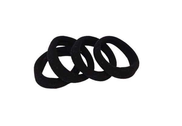 Hårstrikk basic 4-pk – Sort