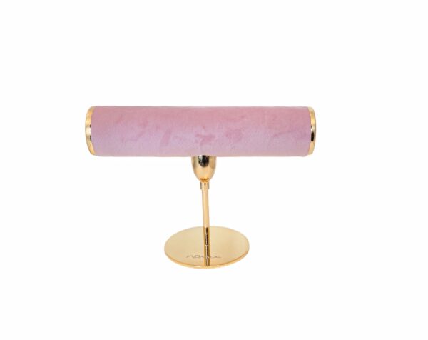 Stativ til armbånd/hårstrikk – Dusty pink/gull