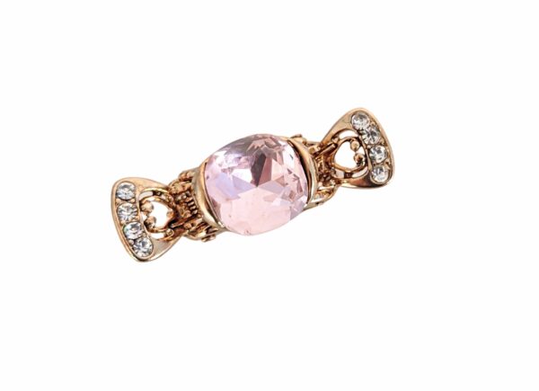 Hårklype Royal med stener – Gull/rosa