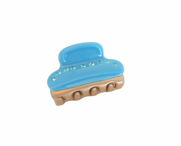 Hårklype KAIA – mini med stener – Lys blå