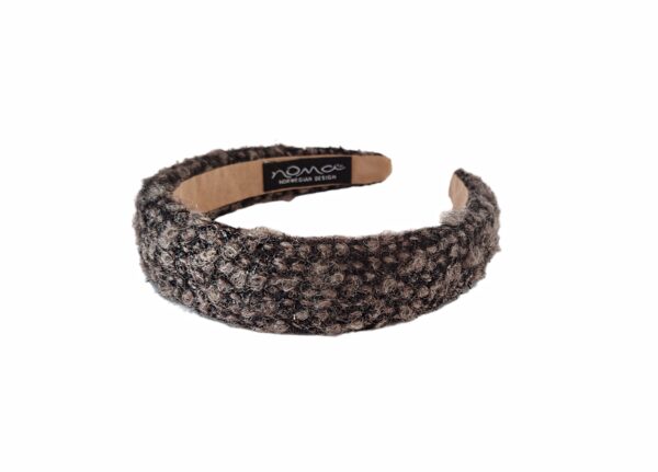 Hårbøyle boucle polstret – Sort/gråbrun