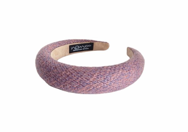 Hårbøyle polstret ull – Dusty pink/dusty lavendel