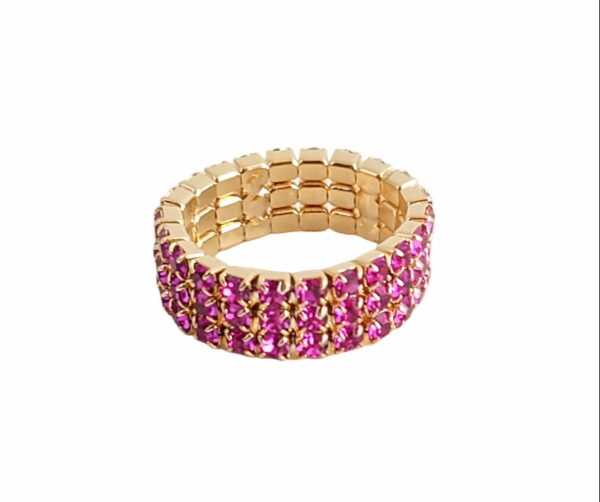 Ring 3 rader – gull/cerise