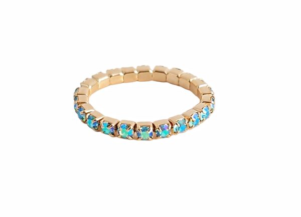 Ring 1 rad – Gull/aqua ab