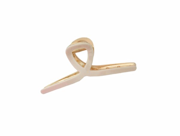 Hårklype Ancha metall stor – Creme