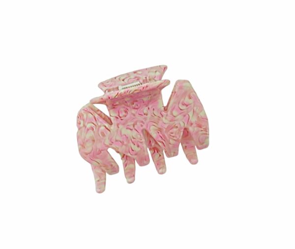 Hårklype Noma medium – Rosa/creme