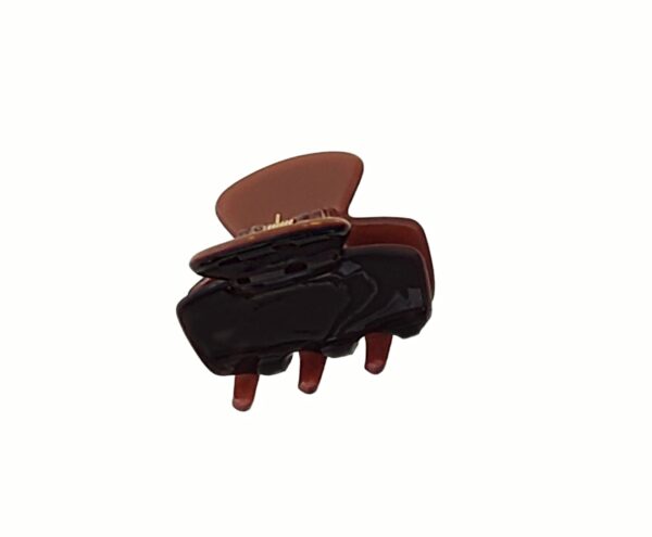 Hårklype basic collection liten – Sjokoladebrun/cognac