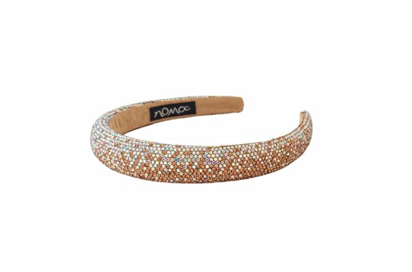 Strasshårbøyle Victoria medium – Champagne/ab