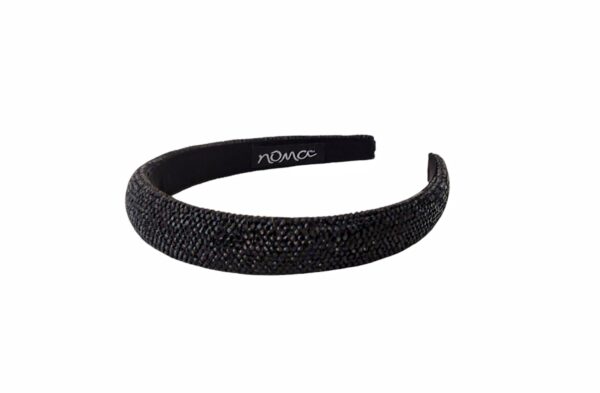 Strasshårbøyle Victoria medium – Sort