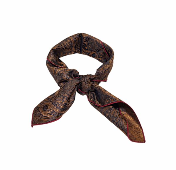 Bunadskjerf – #04 Bronze/brun paisley