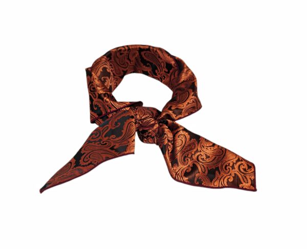 Bunadskjerf – #15 Terracotta/brun paisley
