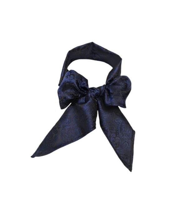 Bunadskjerf herre – Navy/sort paisley