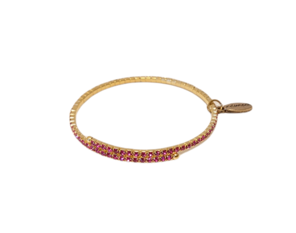 Armbånd stener rund – Cerise