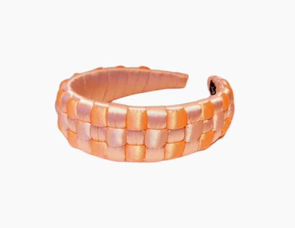Hårbøyle polstret ruter – Peach/lys peach