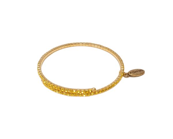 Armbånd stener rund – Gul