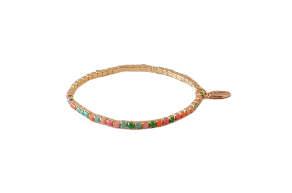 Armbånd stener strikk – matt multicolour