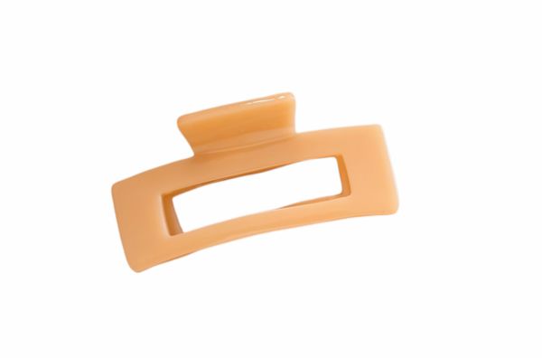 Hårklype firkant stor – Lys caramel