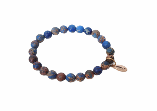 Rock Beads armbånd – Imperial deep blue sea sediment rock