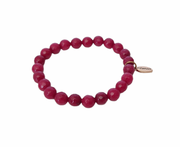 Rock Beads armbånd – Red chalcedony rock