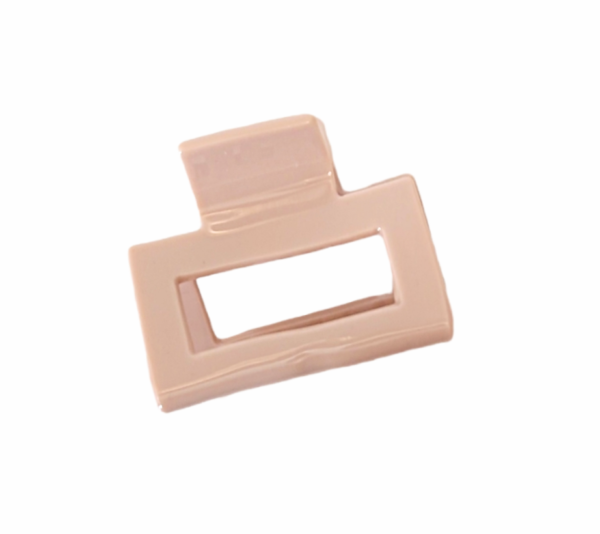 Hårklype firkant medium – Lys beige