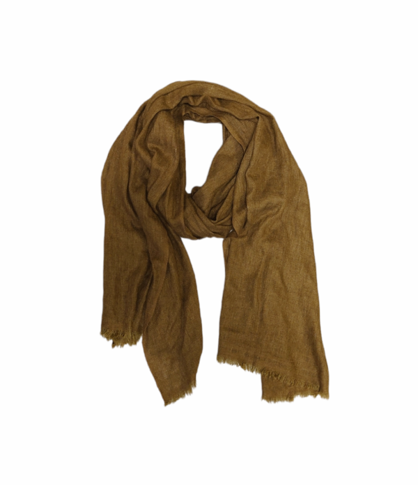 Skjerf 100% cashmere – olivenbrun