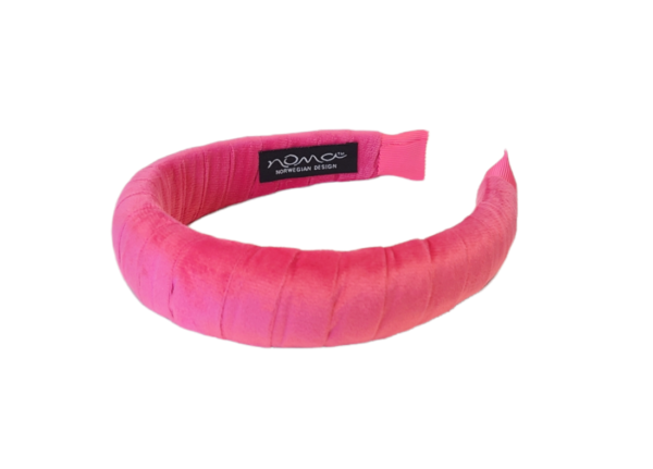 Hårbøyle Lise velur – Hot pink