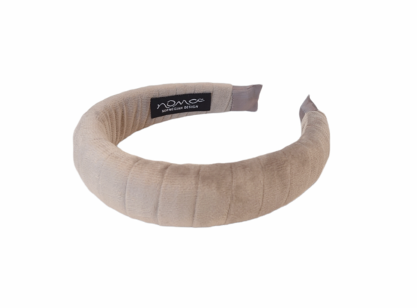 Hårbøyle Lise velur – Lys taupe