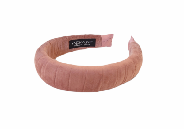 Hårbøyle Lise velur – Dusty pink