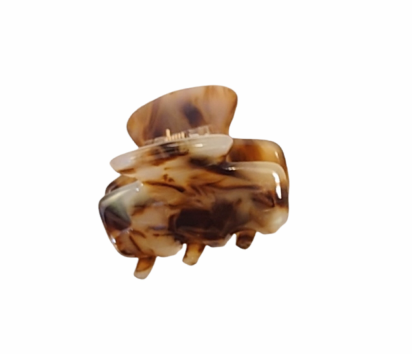 Hårklype basic collection liten – Varm brun/beige turtle
