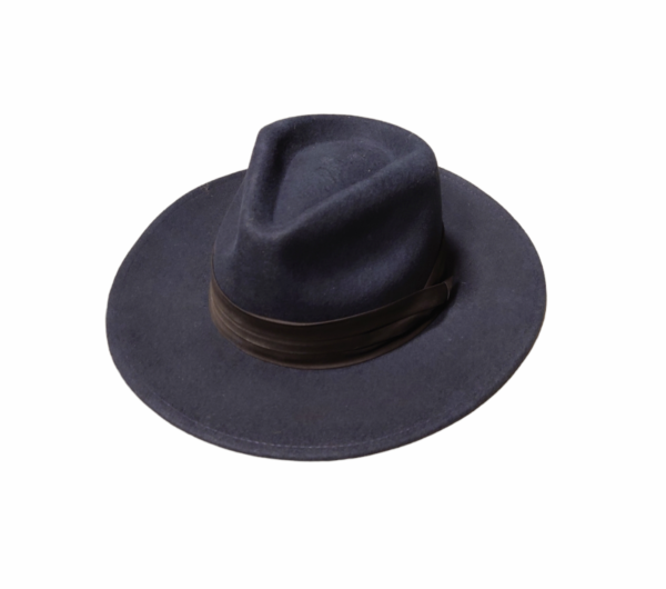 Exclusive ullhatt med bånd – Navy