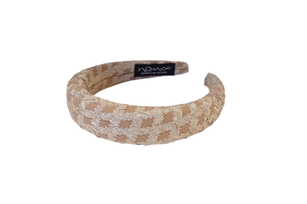 Hårbøyle polstret harlequin silke look – Beige