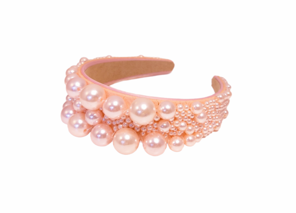 Bred NOMA  hårbøyle bubble pearl – Rosa