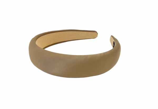 Hårbøyle polstret silke look – Lys oliven