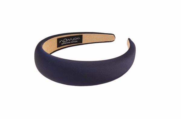 Hårbøyle polstret silke look – Navy