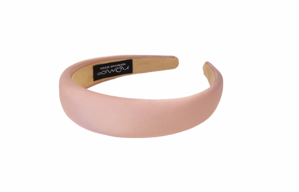 Hårbøyle polstret silke look – Dusty pink