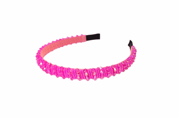 Hårbøyle pearl stor – Hot pink