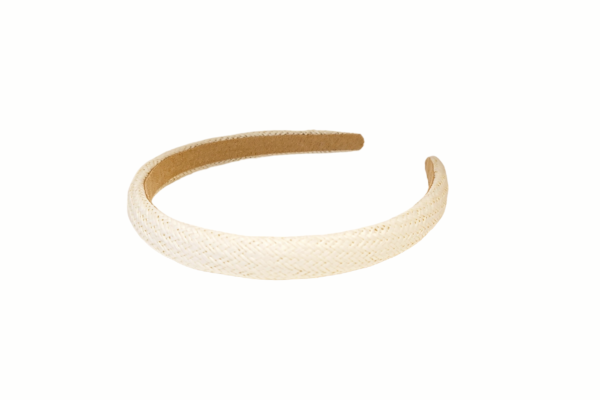 Hårbøyle bast smal – Off white