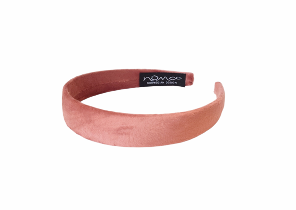 Hårbøyle velur flat – Dusty pink
