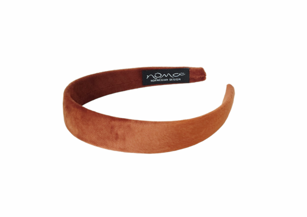 Hårbøyle velur flat – Mørk cognac